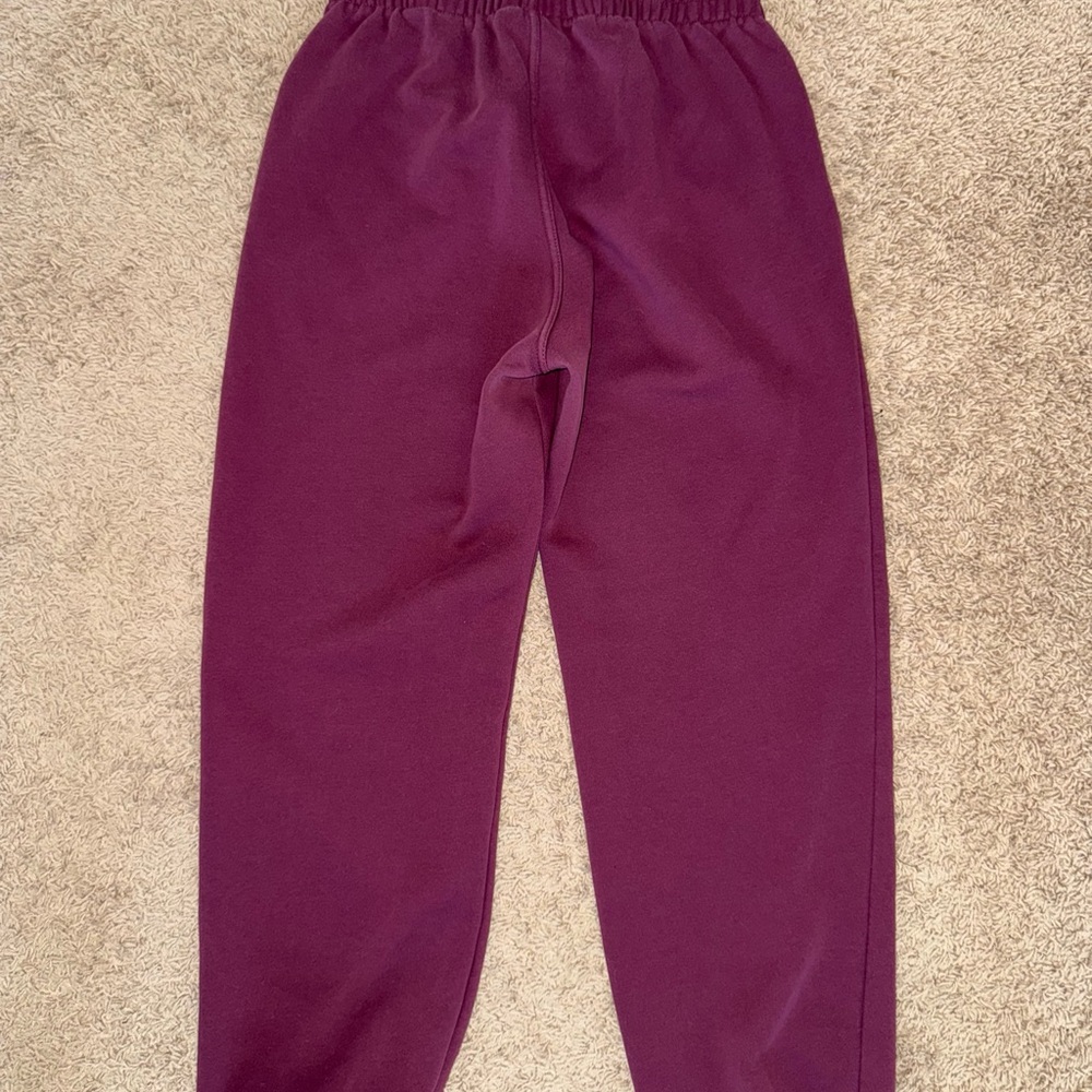 Adidas Burgundy Joggers (size m) - Picture 7 of 8
